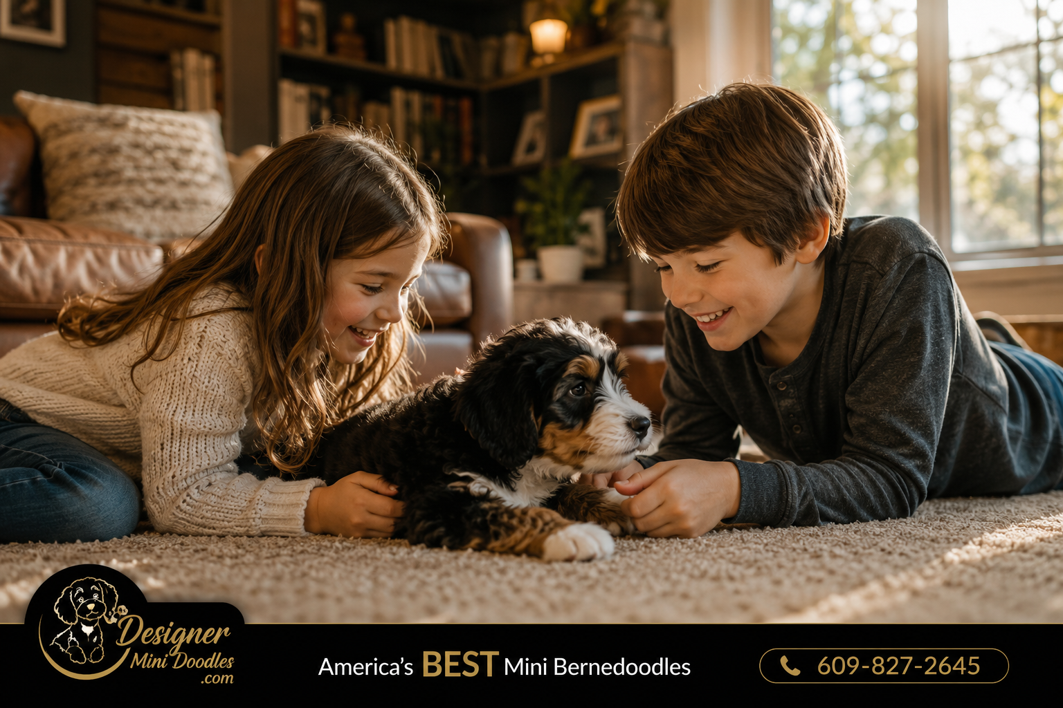 Are Mini Bernedoodles Good With Kids?