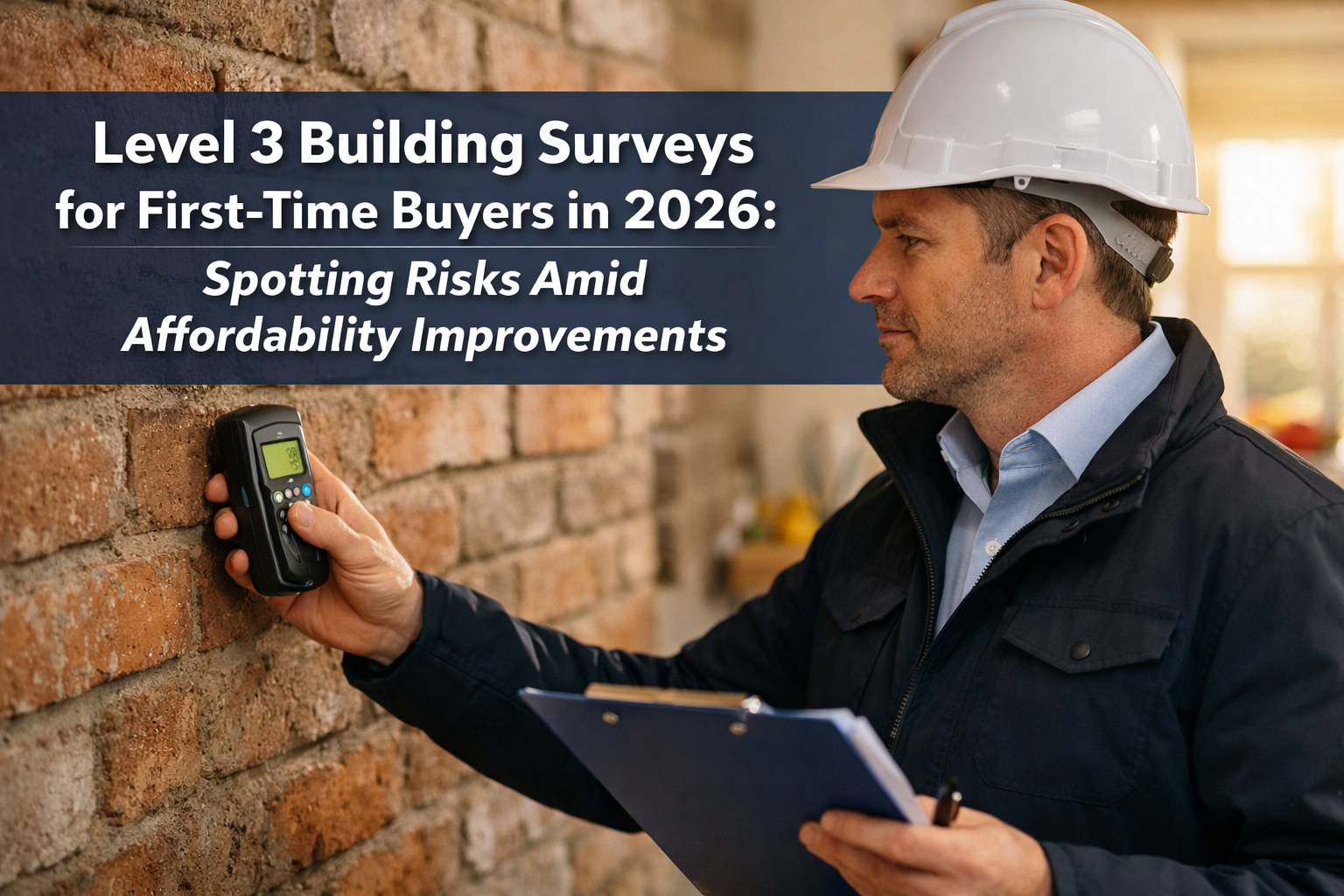 Professional () hero image with : 'Level 3 Building Surveys for First-Time Buyers in 2026: Spotting Risks Amid Affordability