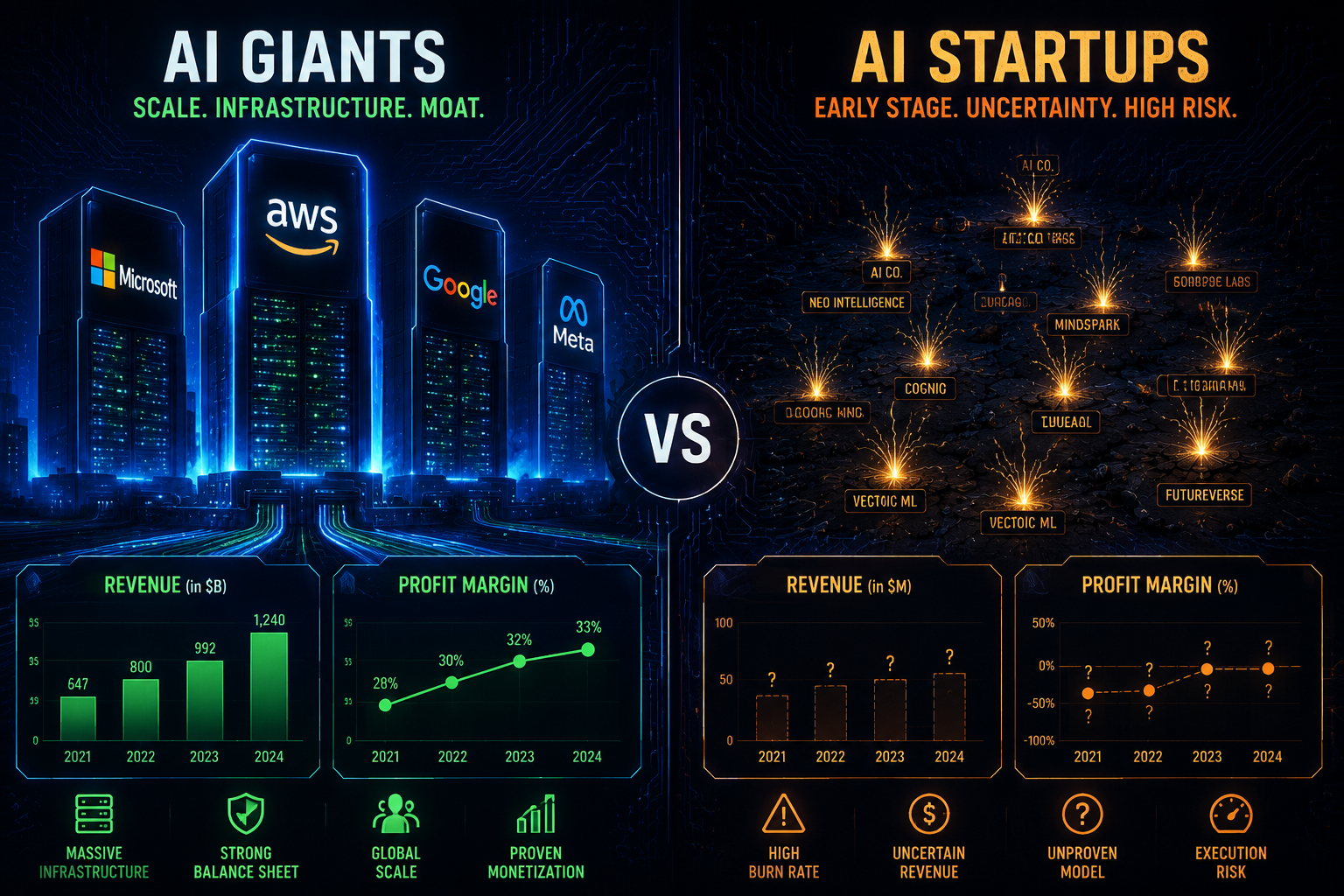 Are Big Tech Companies or AI Startups Better Investments?