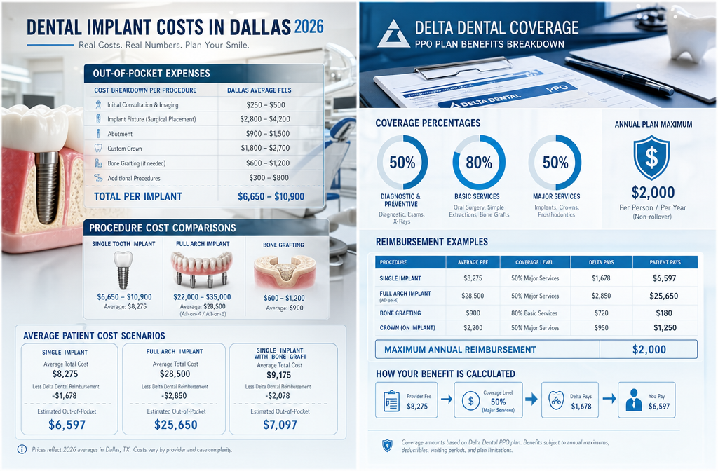 What’s Actually Covered and What Still Comes Out-of-Pocket with Delta Dental in Dallas 2026