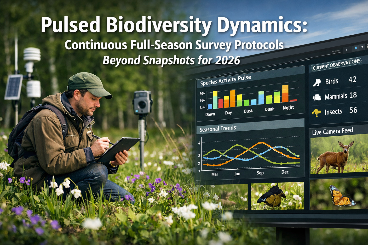 Professional () hero image featuring 'Pulsed Biodiversity Dynamics: Continuous Full-Season Survey Protocols Beyond Snapshots