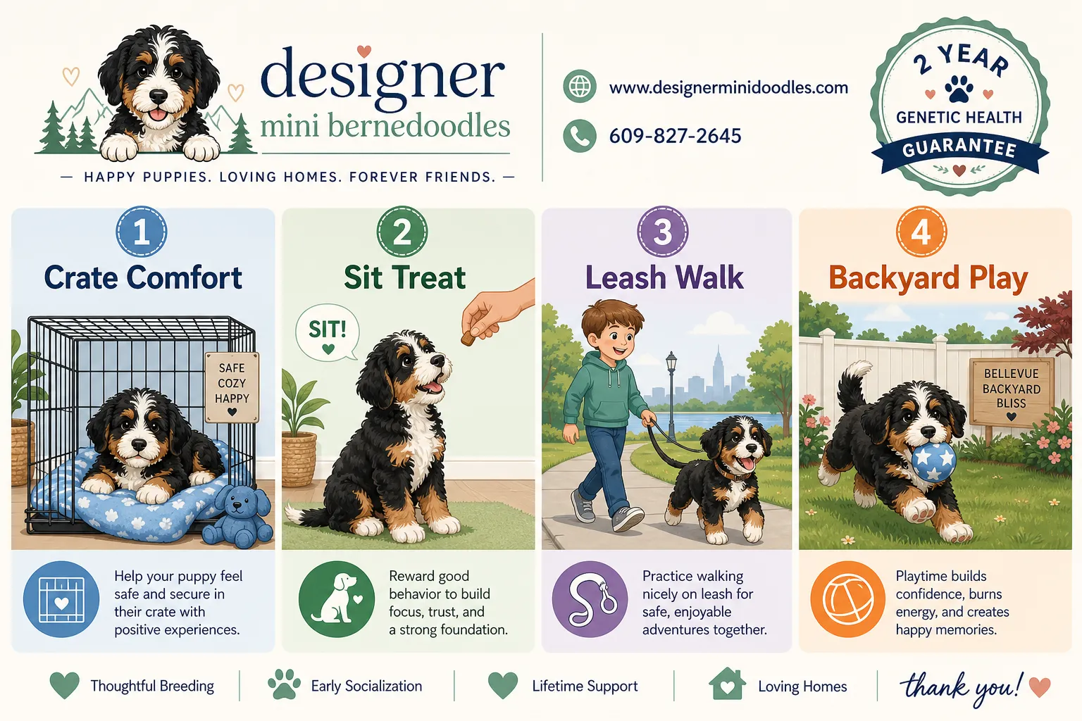 Mini Bernedoodle Puppy Training Tips for First-Time Owners