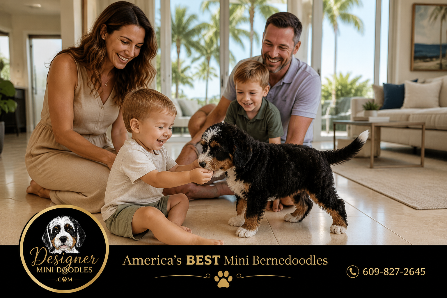 Mini bernedoodle puppies in Tampa