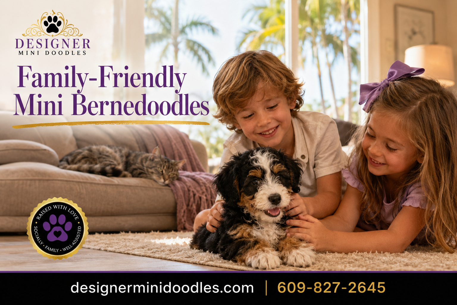 Mini Bernedoodle puppies for sale Tampa