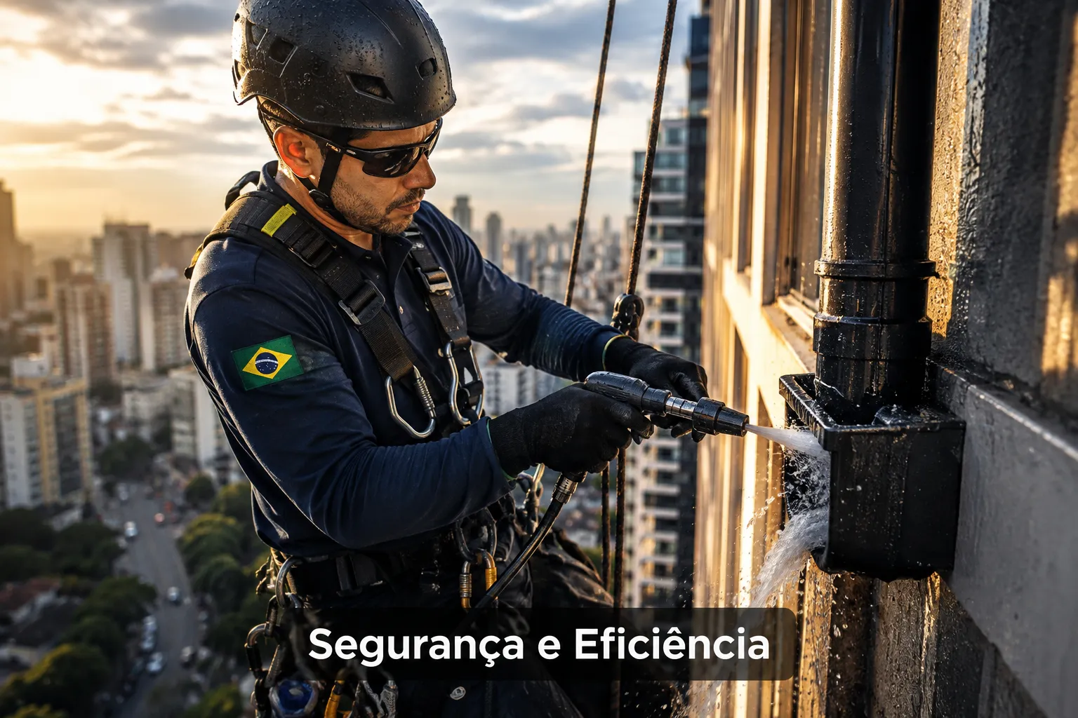 desentupir condutor de calha entupido