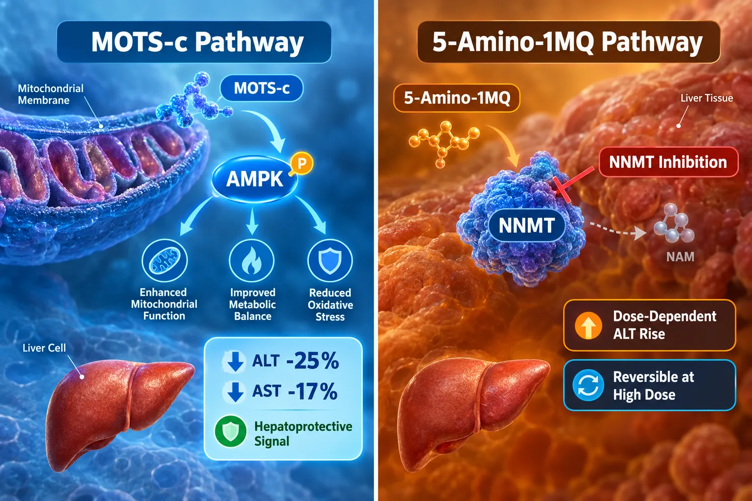 5-Amino-1MQ Liver Enzymatic Readouts in Metabolic Peptide Models: Atorvastatin Comparison