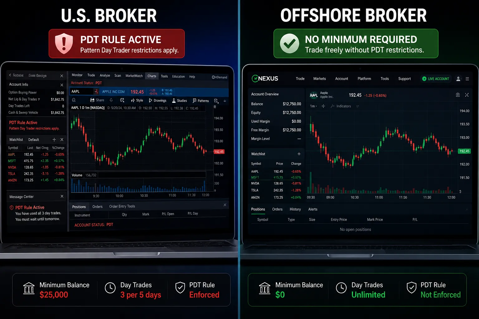 Offshore Brokers That Allow Day Trading Under 25K