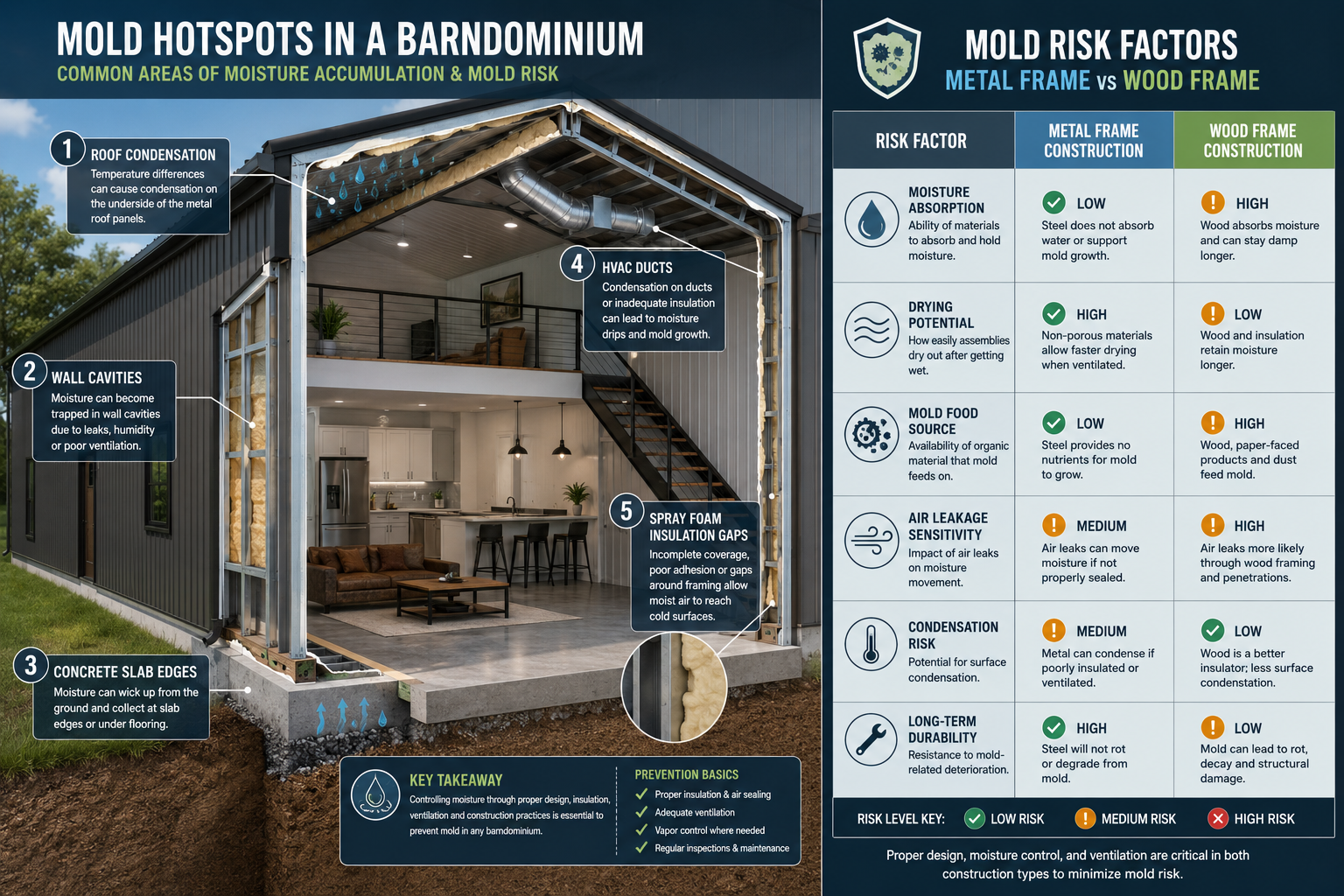 What Type of Insulation Prevents Mold Best in Barndominiums?