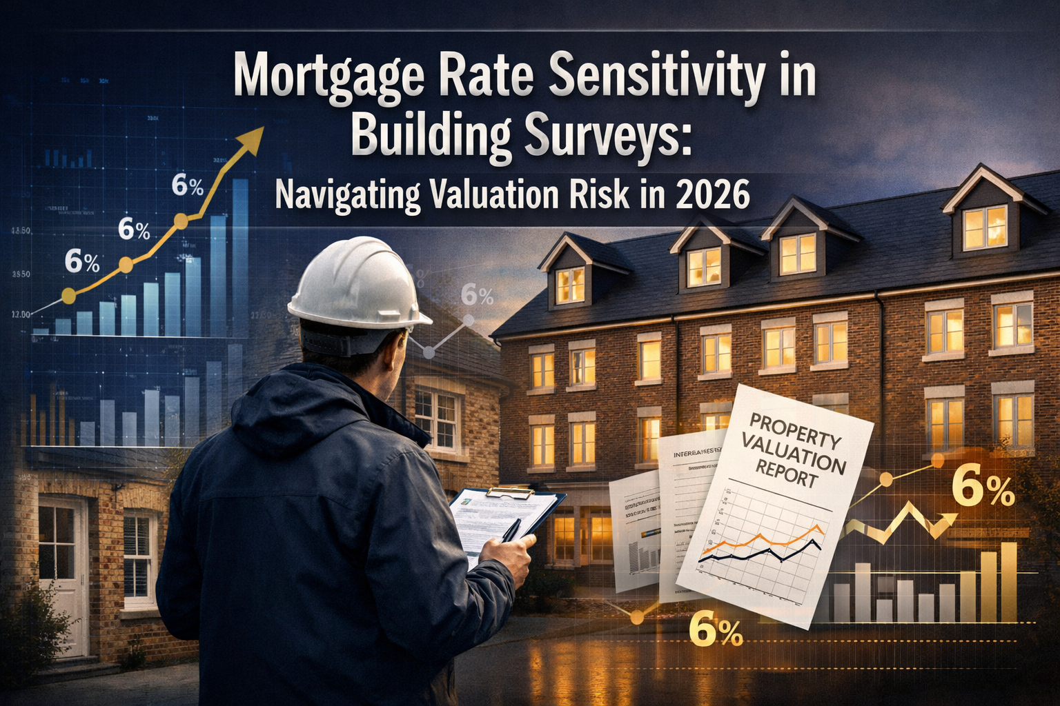 Professional () hero image with 'Mortgage Rate Sensitivity in Building Surveys: Navigating Valuation Risk in 2026' in extra