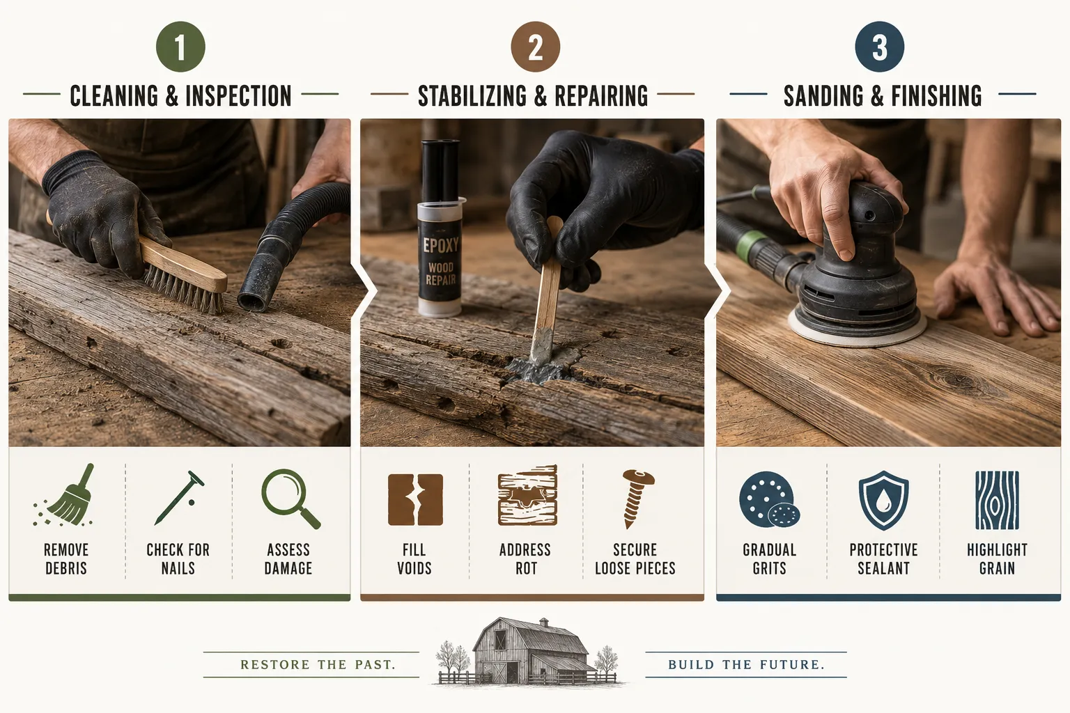 Restoration Techniques for Reclaimed Barnwood