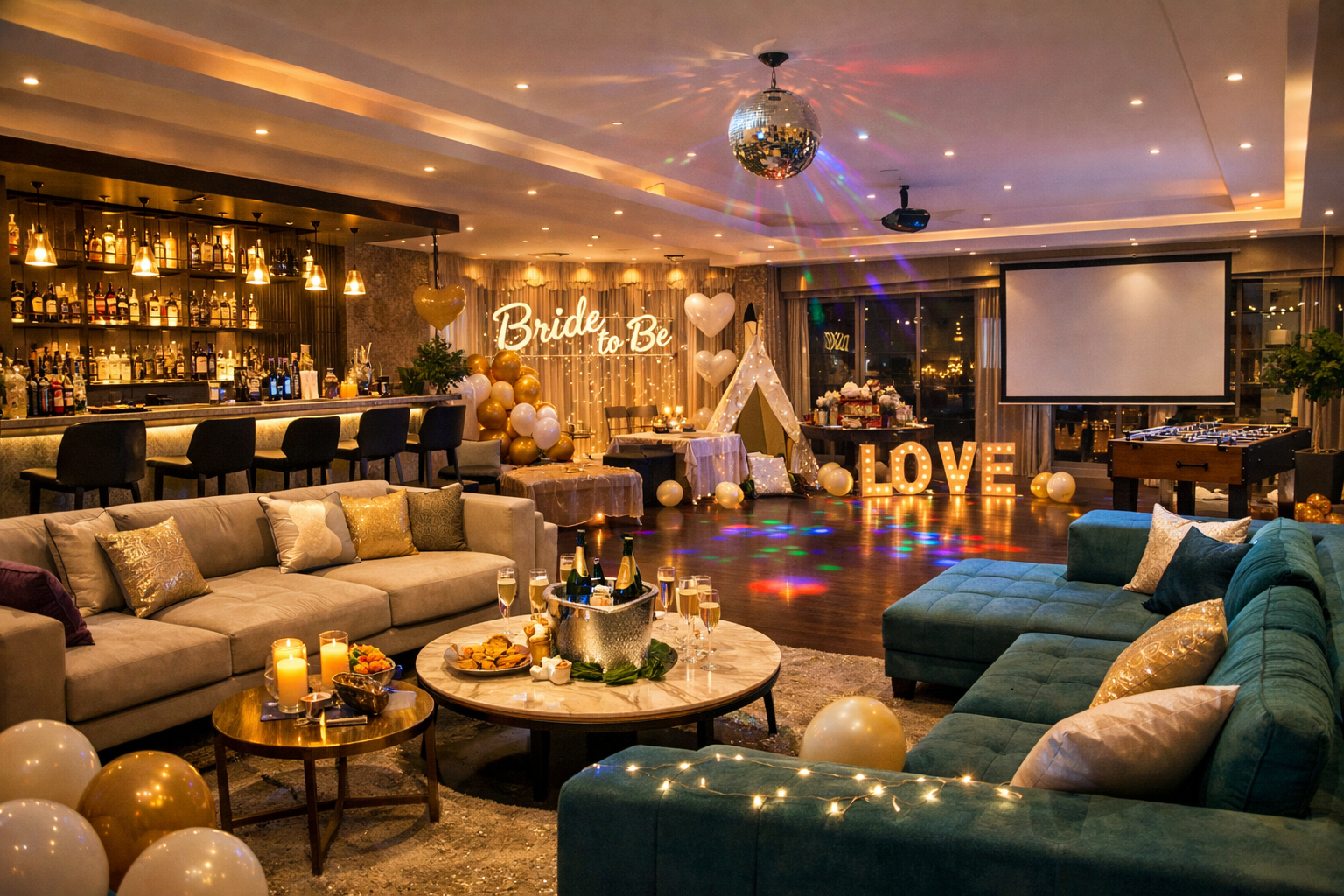 A detailed landscape image () showcasing the interior of a sophisticated luxury Airbnb in Gurgaon, specifically highlighting