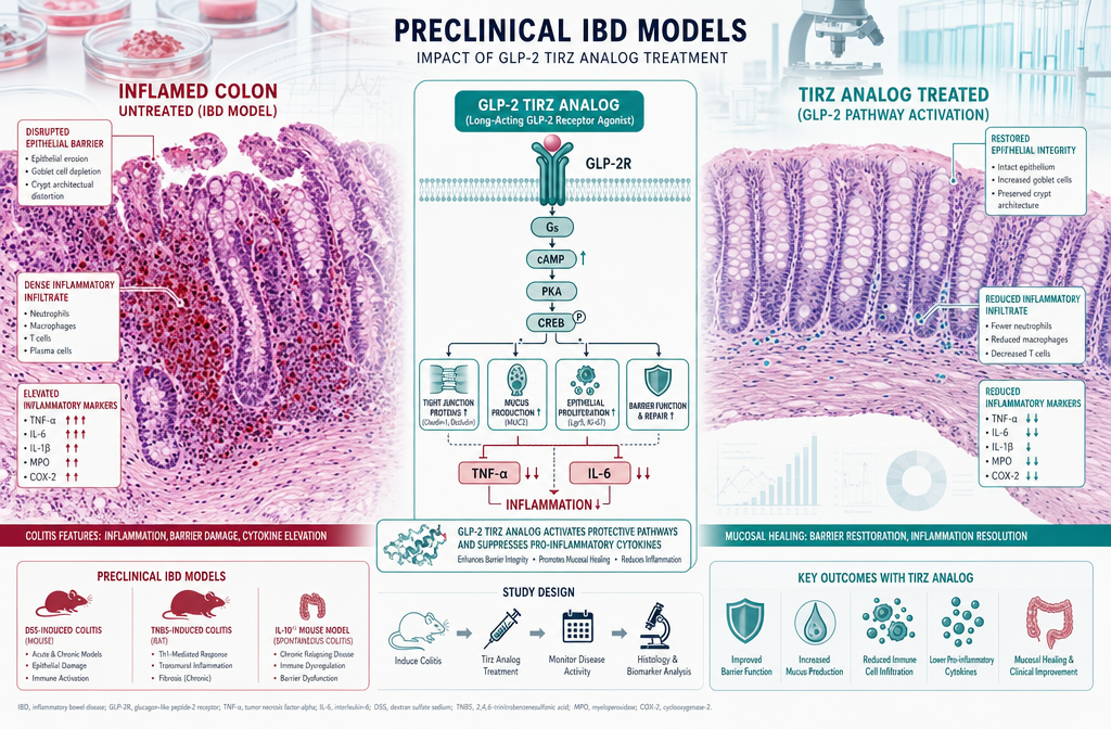 Gut Mucosal Integrity and Nutrient Absorption: How GLP-2-T and GLP-2 Tirz Peptides Differ