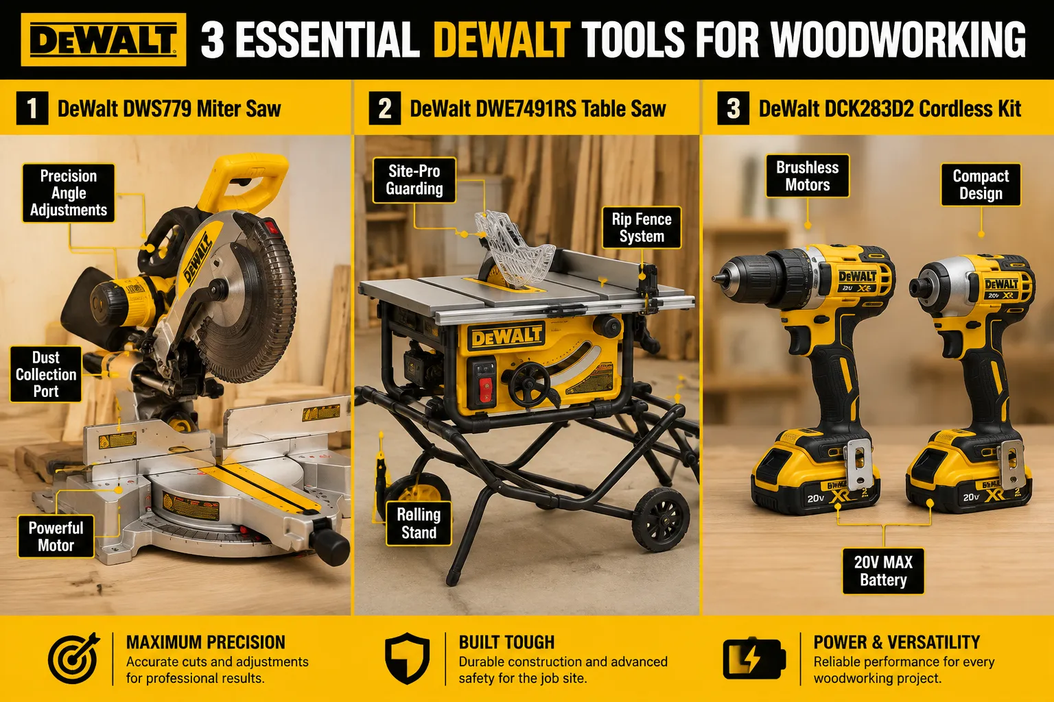 Dewalt Power Tools for the Professional Woodworker: Essential Kit
