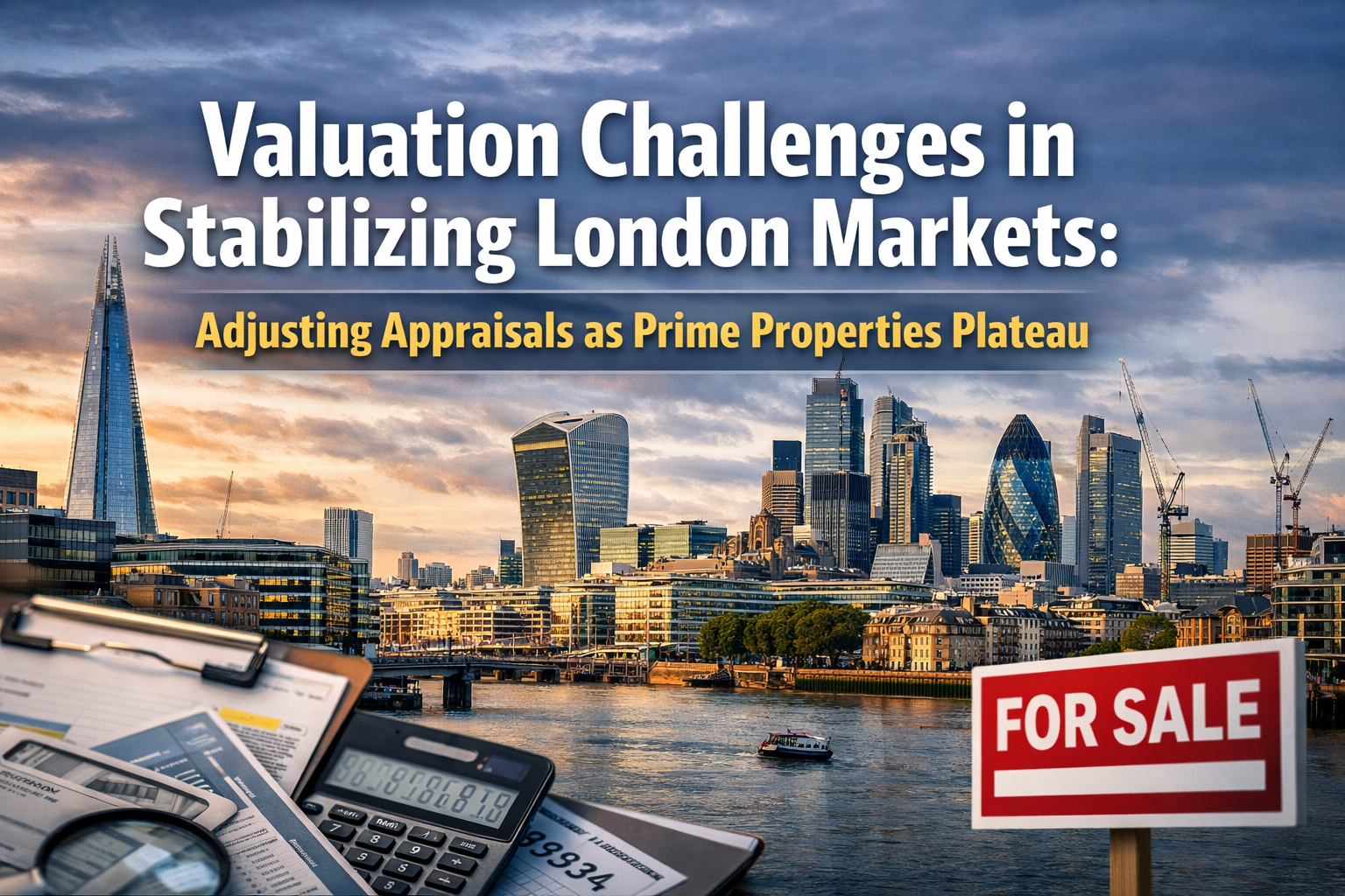Professional landscape hero image () with : "Valuation Challenges in Stabilizing London Markets: Adjusting Appraisals as