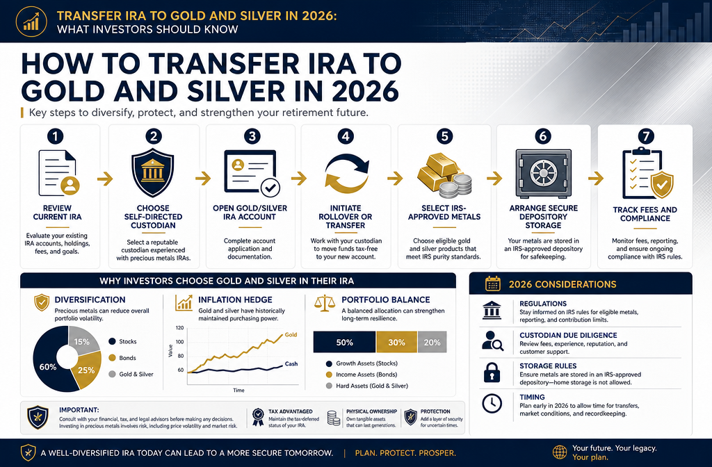 How to Transfer IRA to Gold and Silver in 2026