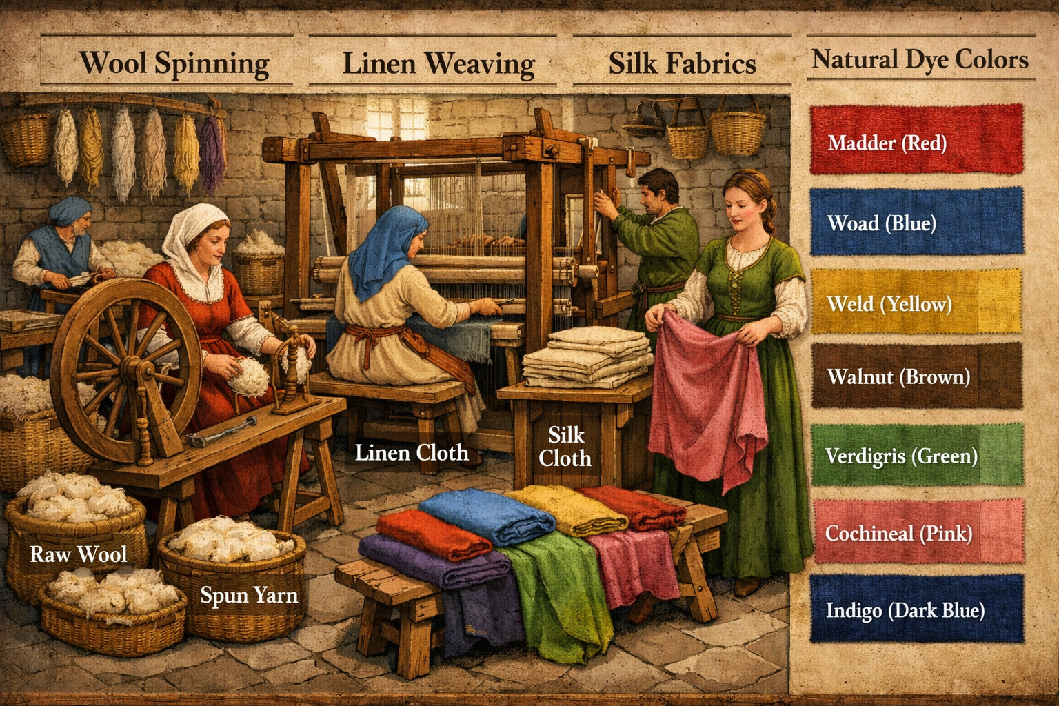 Clothing and Fashion in the Middle Ages: Styles, Fabrics & Status