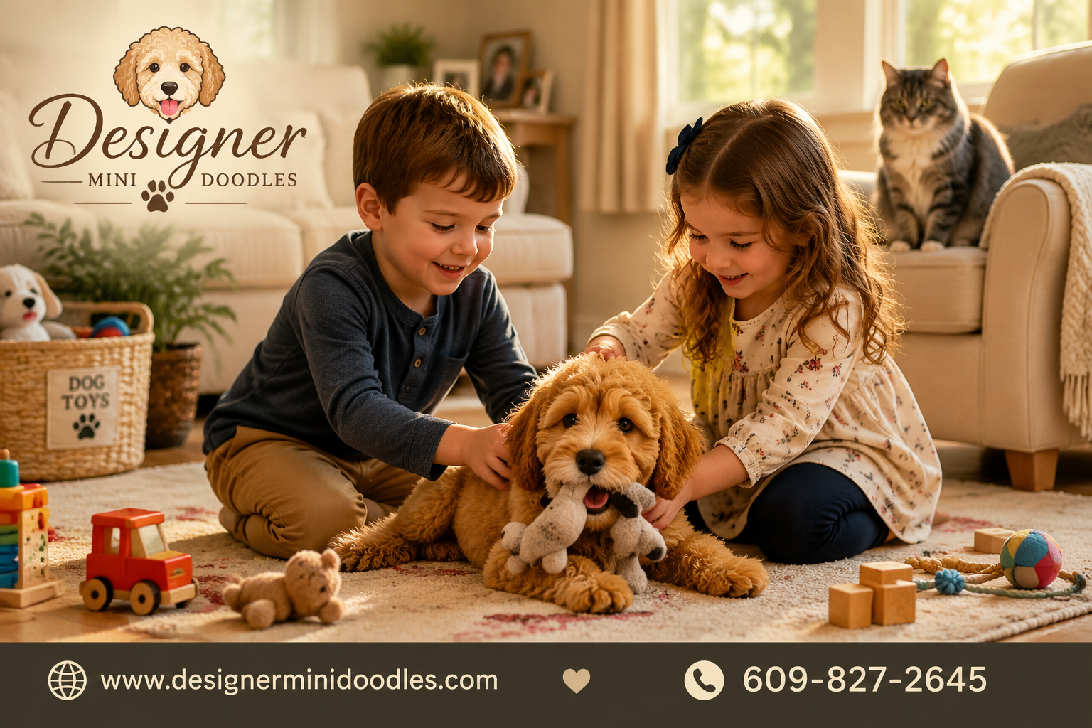 Are Mini Goldendoodles Good with Kids and Other Pets?