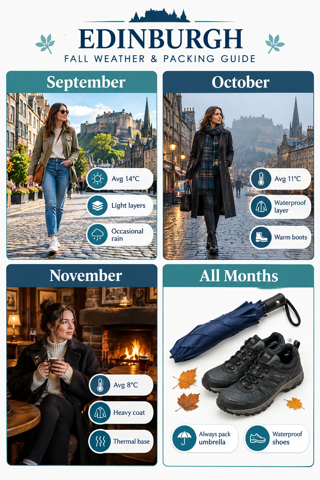 What to Pack for an Edinburgh Autumn Trip