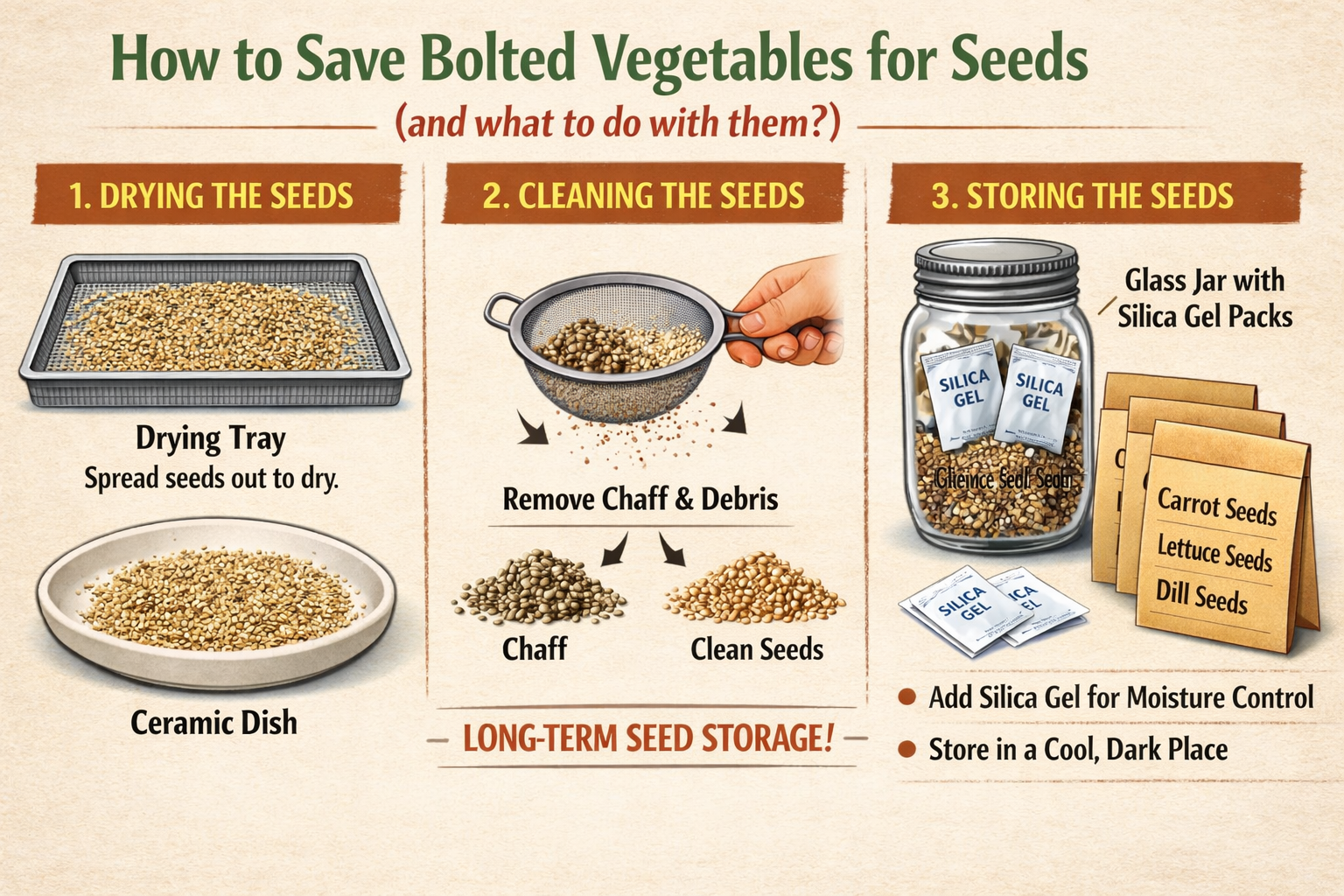 Save Bolted Veggie Seeds