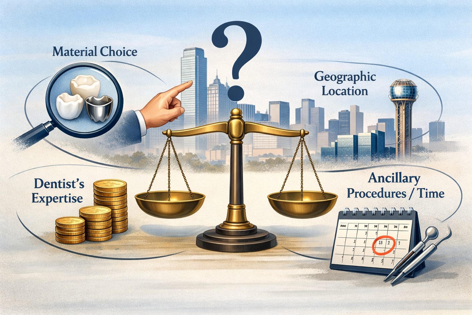 Crown Tooth Types & Cost in Dallas