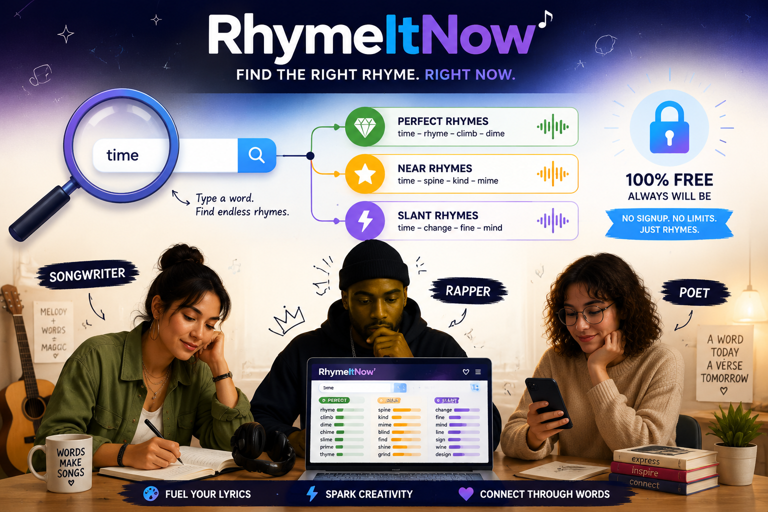 Can RhymeItNow Help Me with Near Rhymes or Slant Rhymes?