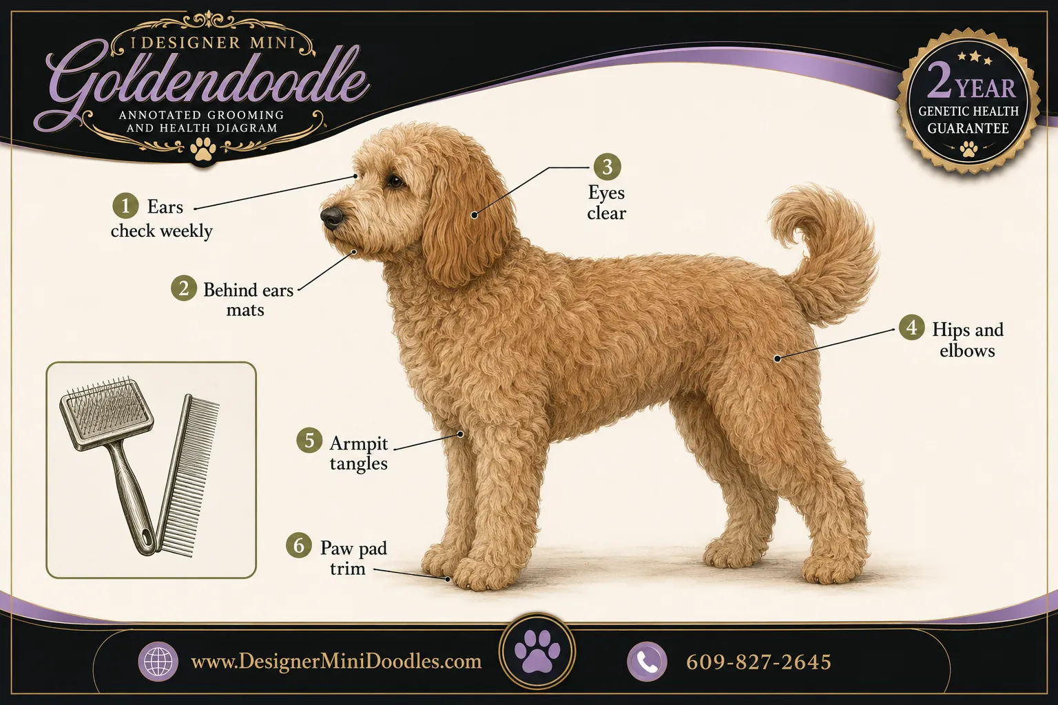 What health problems should I watch for, and how long do mini goldendoodles live?