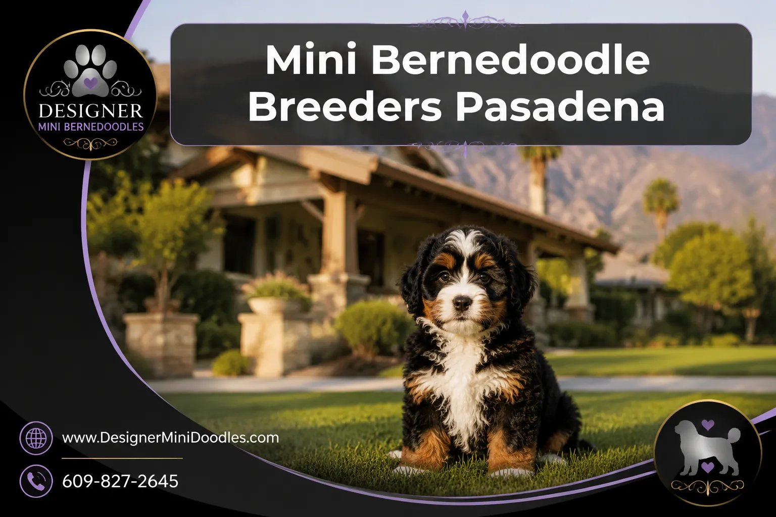 mini bernedoodle breeders Pasadena