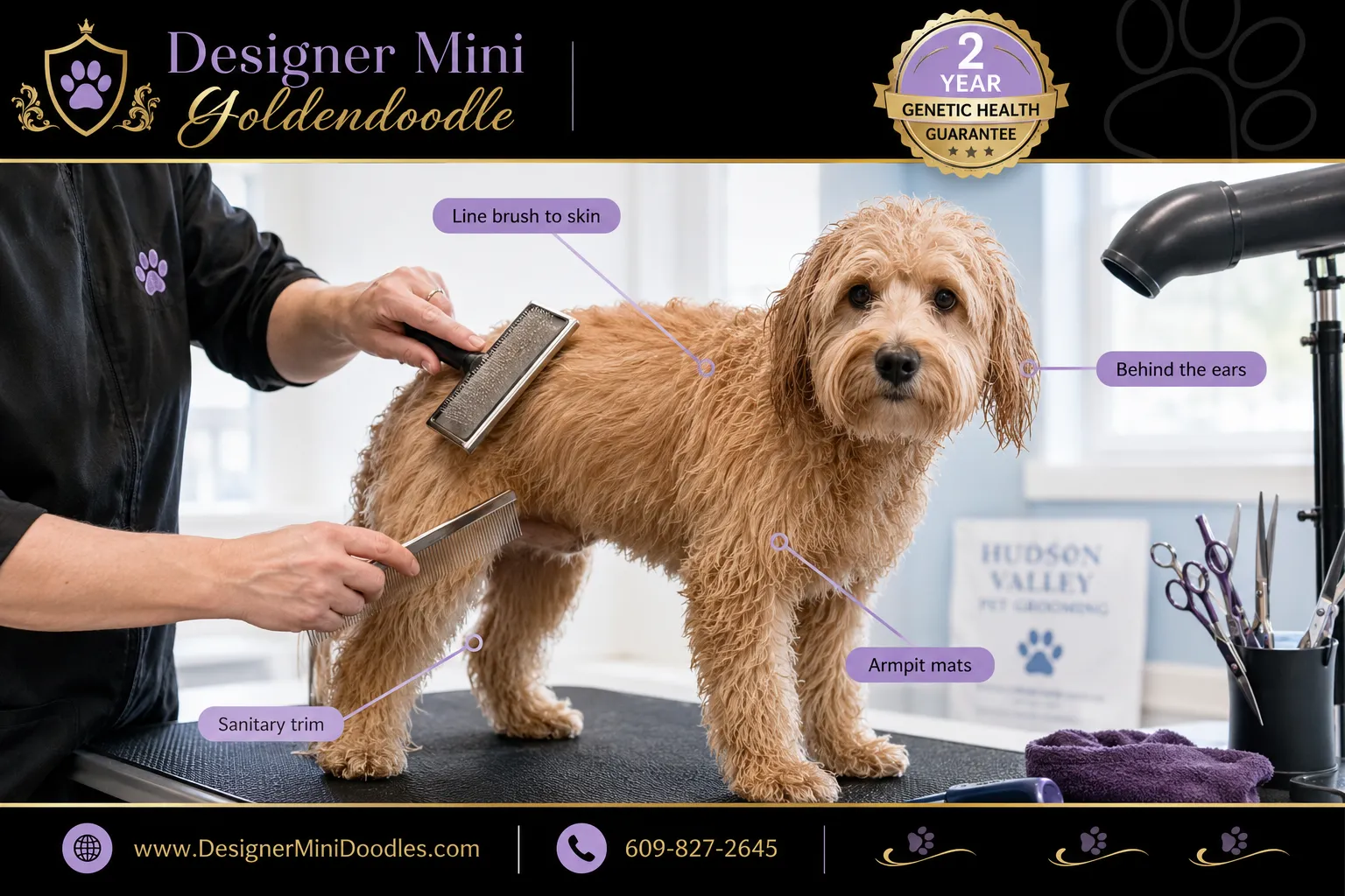 What are mini goldendoodle grooming requirements and shedding levels?