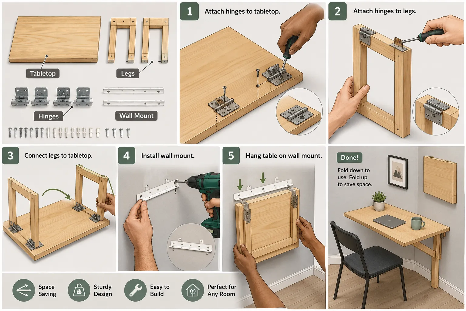 Step-by-Step Guide to Building a Compact Folding Table
