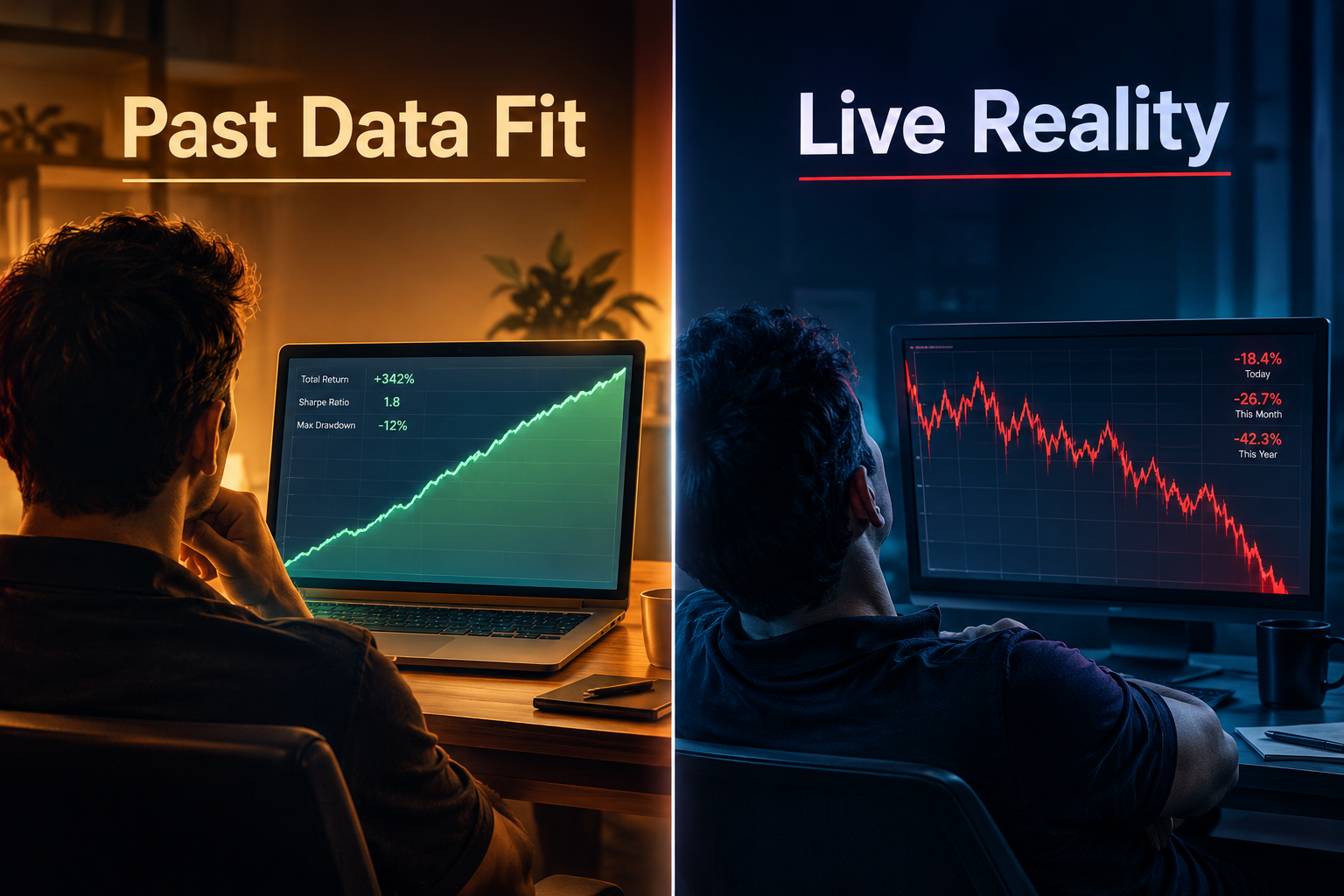 Backtest vs live trading performance gap in AI stock prediction