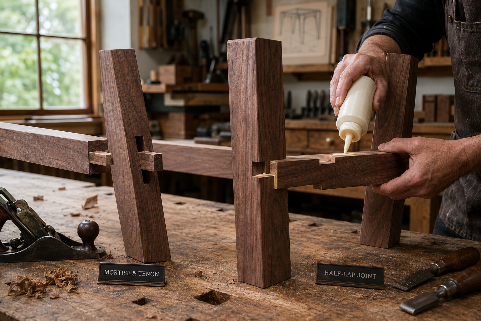 Attaching Multi-Leg Bases to Circular Tops