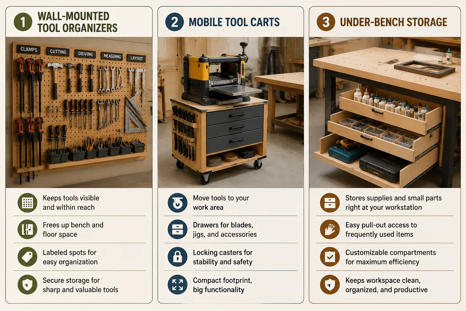 Arranging Your Tools Around a Central Assembly Table