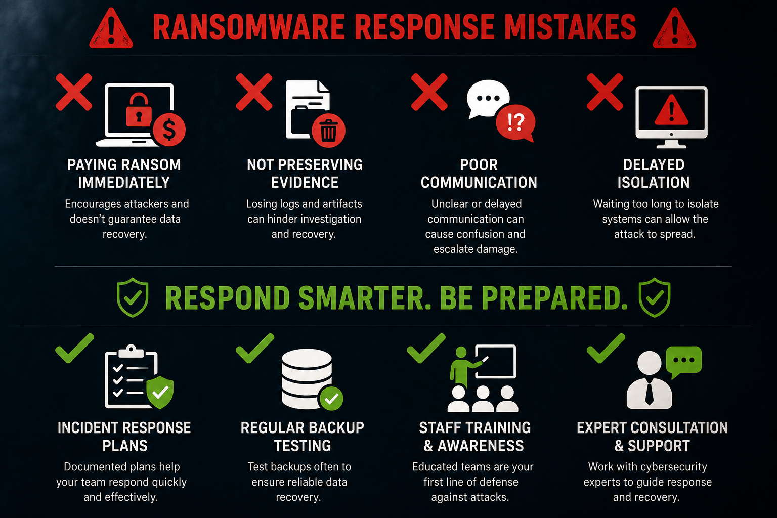 What Are Common Mistakes Companies Make Right After a Ransomware Attack