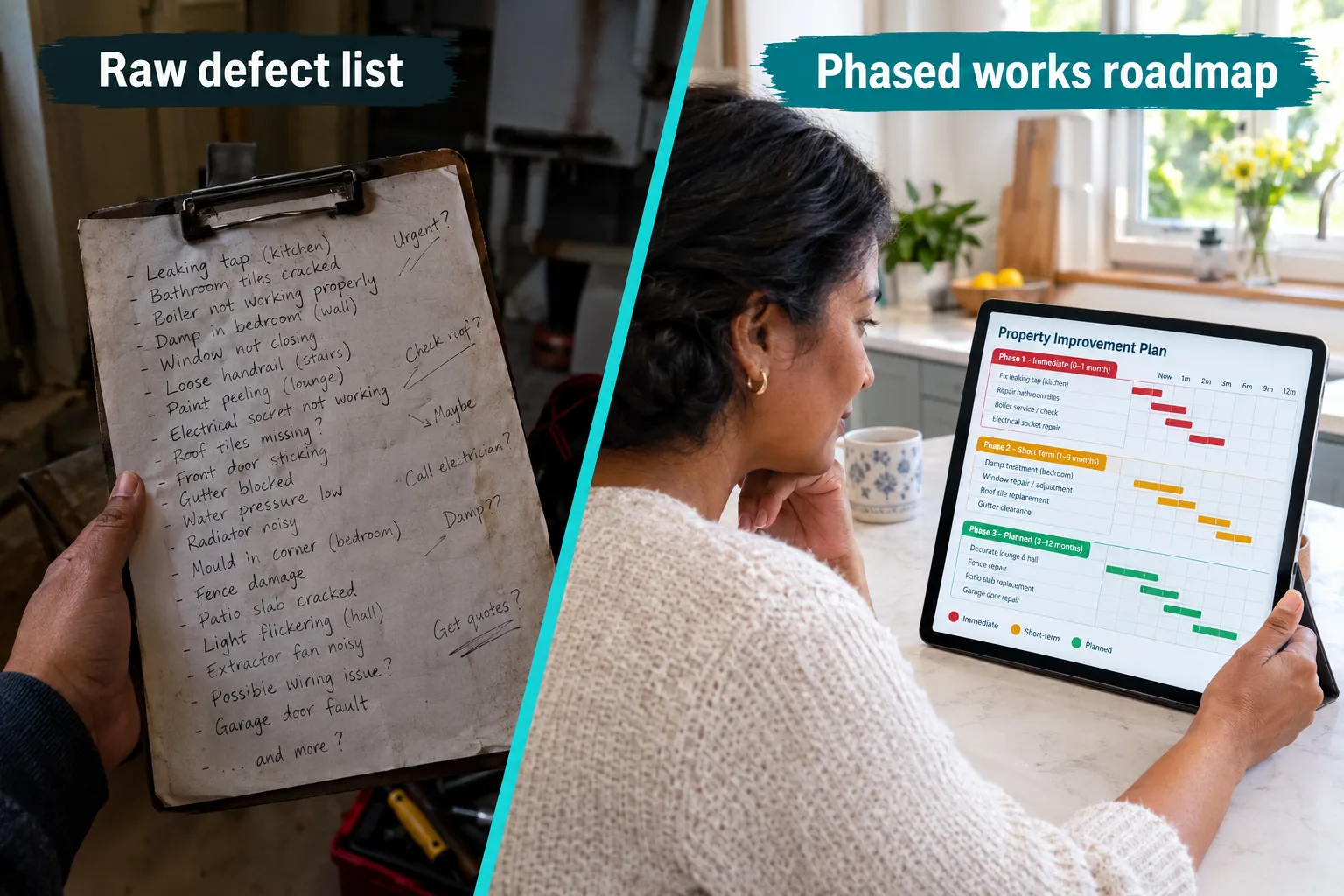 How Surveyors Turn Defects into a Prioritised Works Roadmap: The Professional Process