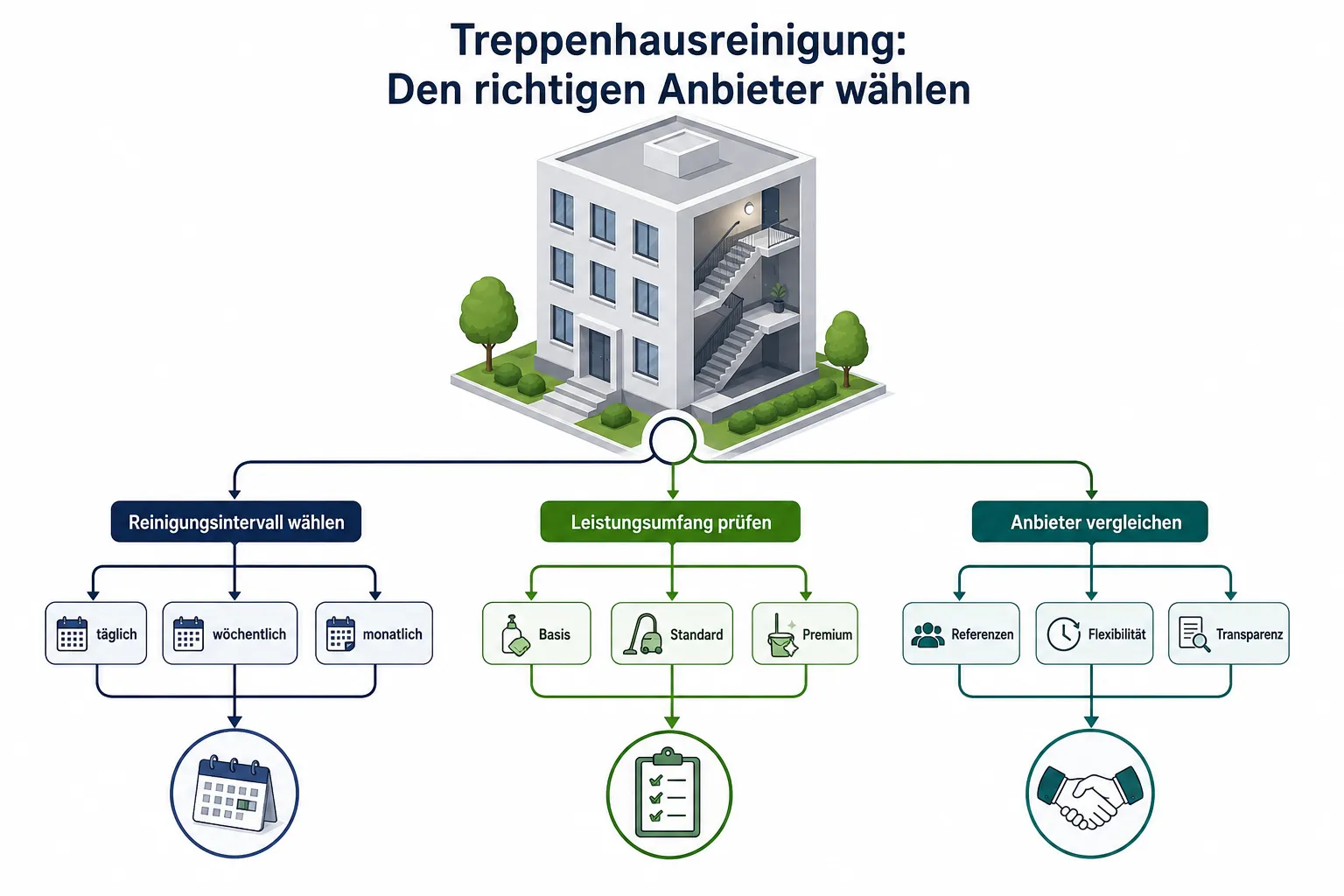 Treppenhausreinigung und weitere Außen- und Gebäudeleistungen kombinieren