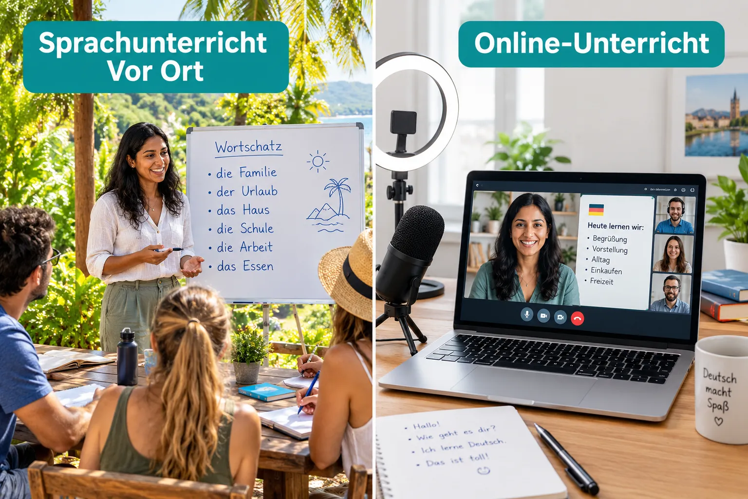 3. Sprachunterricht und Wissensvermittlung vor Ort oder online