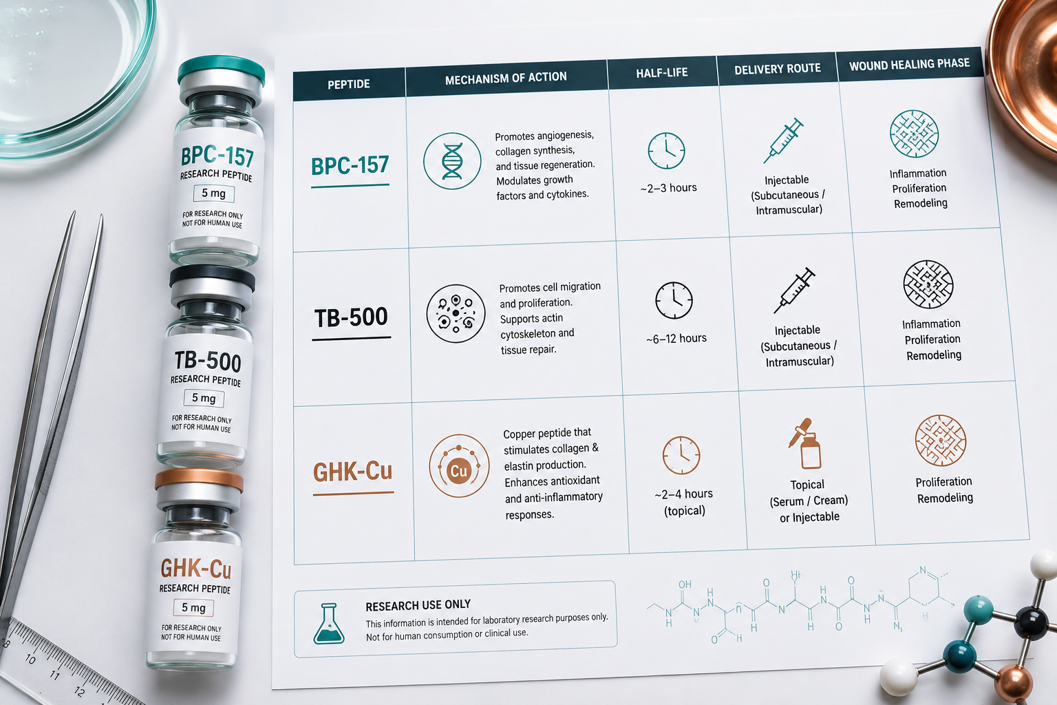 GHK-Cu: Collagen Synthesis and Antioxidant Defense