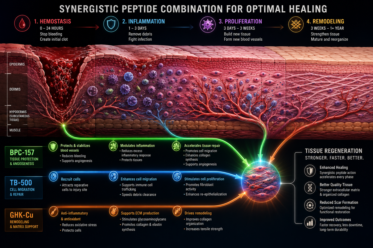 Synergistic Protocols: Combining BPC-157, TB-500, and GHK-Cu