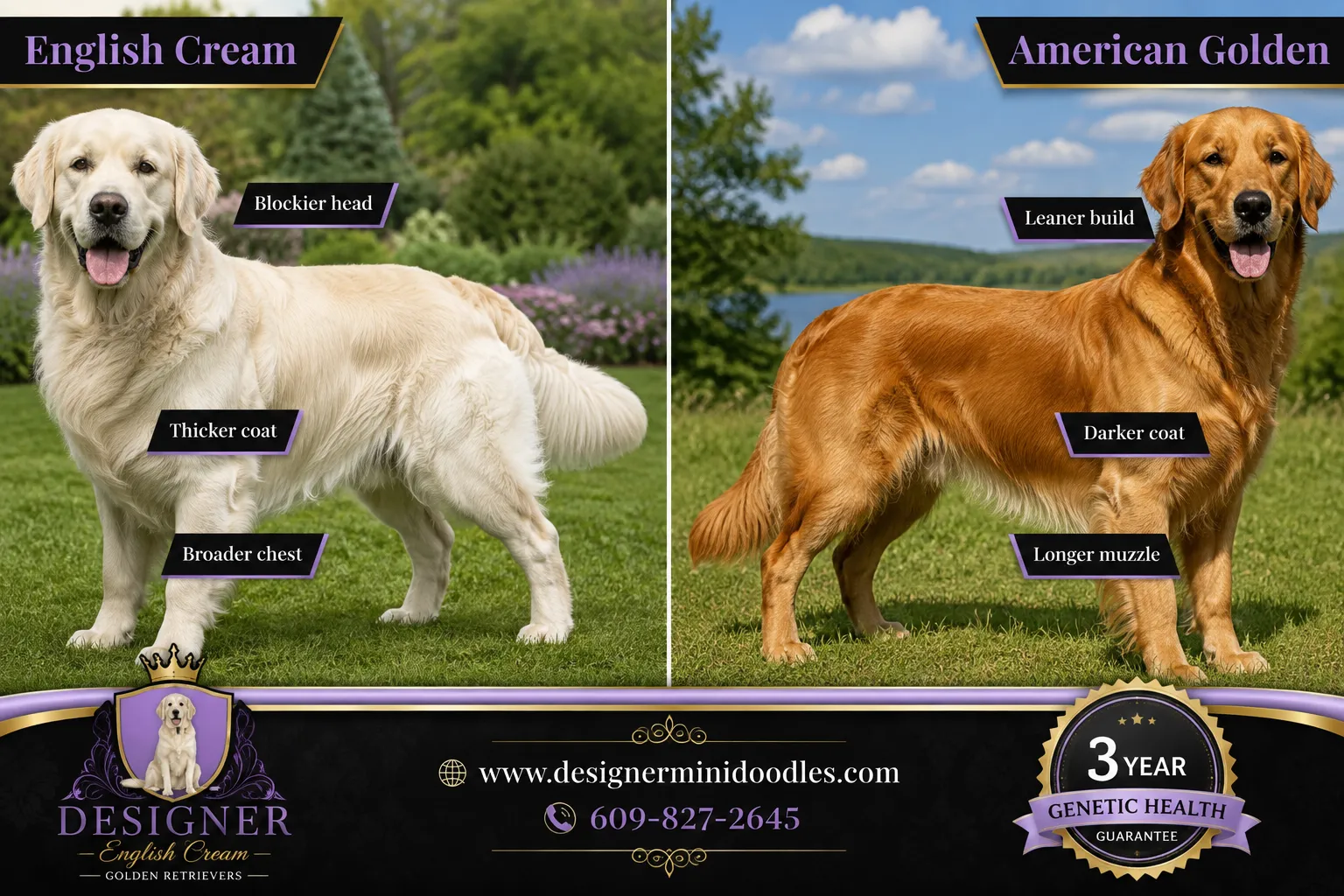 English cream golden retriever puppies Orlando