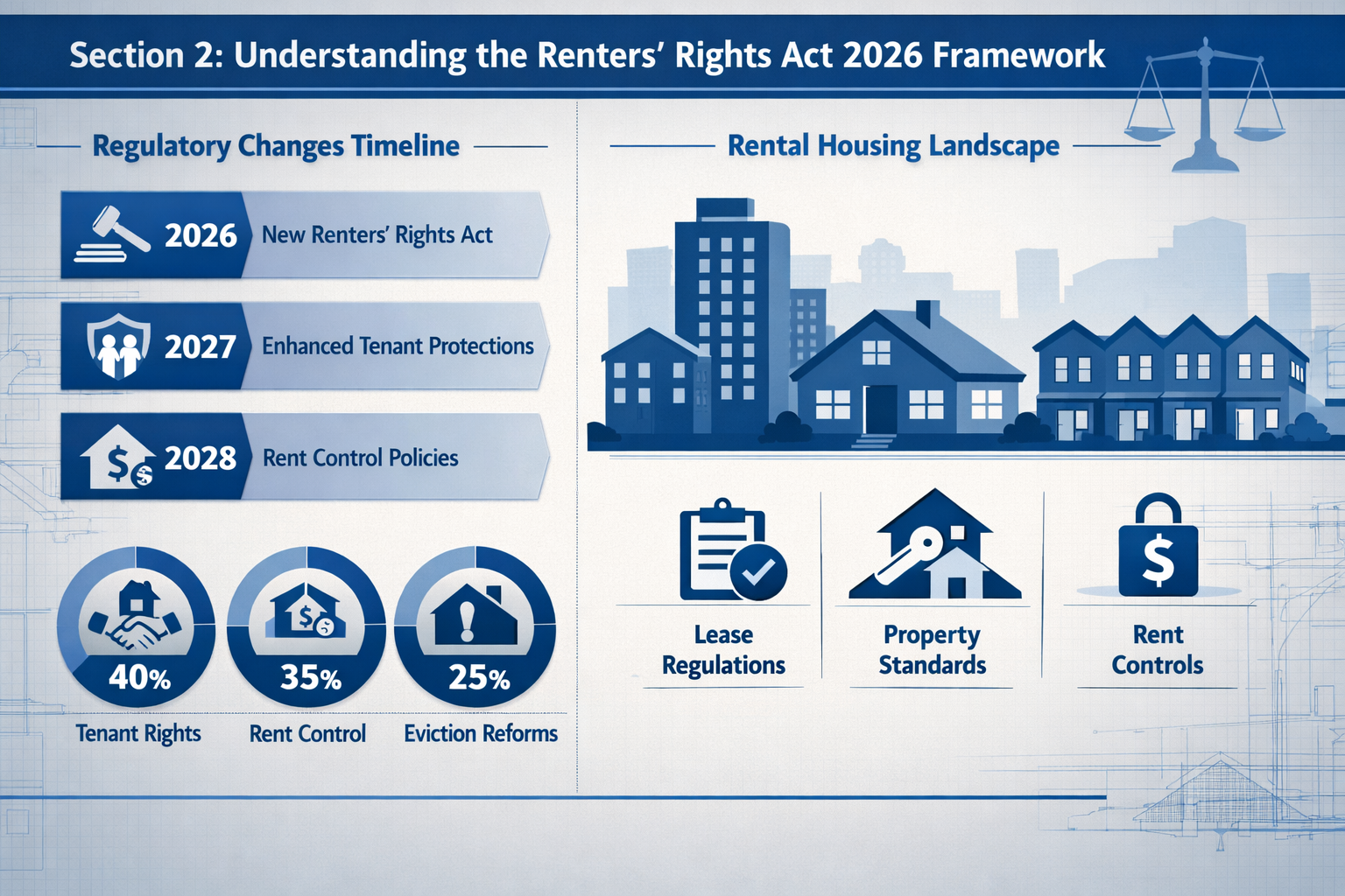 Section 2: Understanding the Renters' Rights Act 2026 Framework - A comprehensive infographic-style visualization depicting