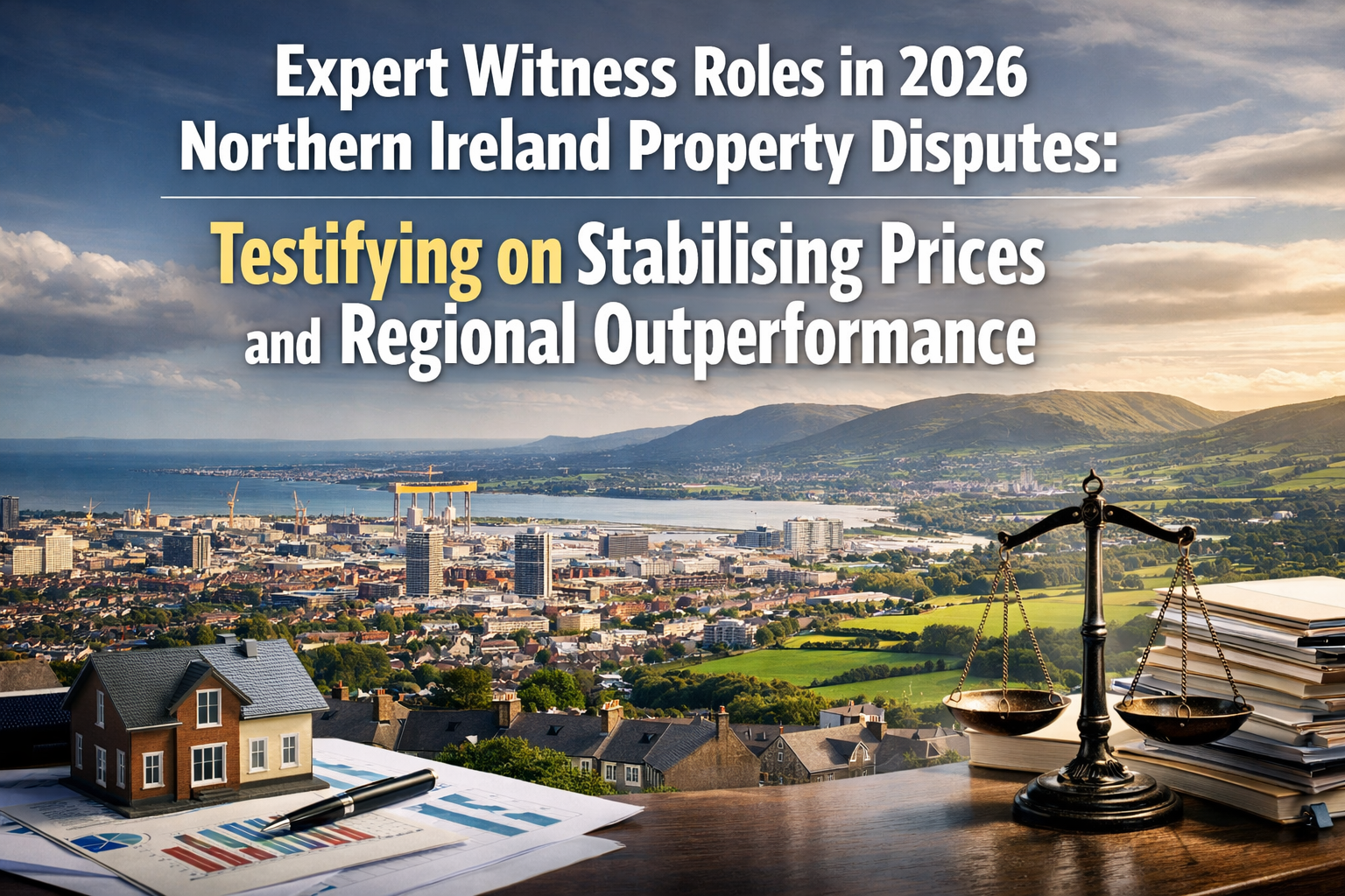 Professional landscape hero image () with : "Expert Witness Roles in 2026 Northern Ireland Property Disputes: Testifying on