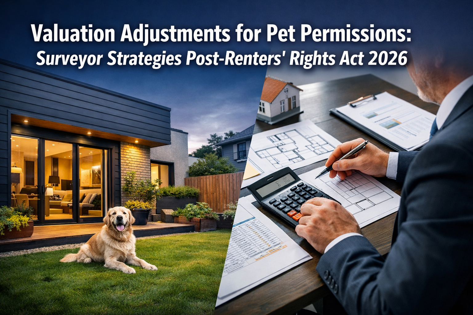 Professional () hero image featuring 'Valuation Adjustments for Pet Permissions: Surveyor Strategies Post-Renters' Rights