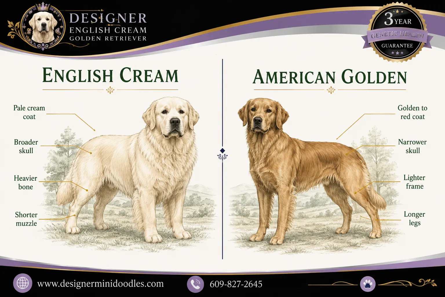 AKC english cream golden retriever puppies