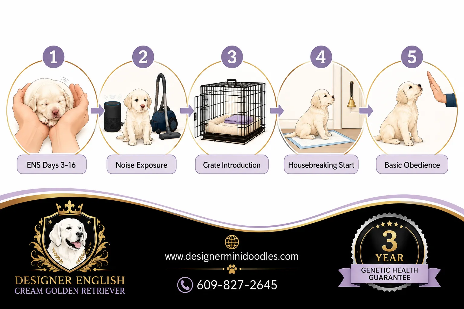English Cream Golden Retriever Puppy Training