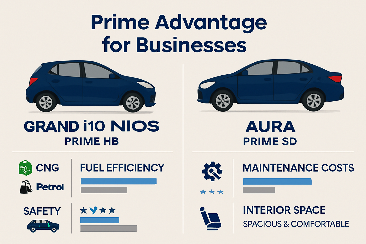 Hyundai Launches Grand i10 Nios & Aura Prime Fleet Variants: Prices, Features & Use Case