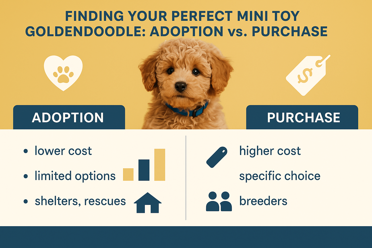 Professional landscape infographic (1536x1024) for article "Mini Toy Goldendoodle: Your Complete 2025 Guide to America's Most Adorable Desig