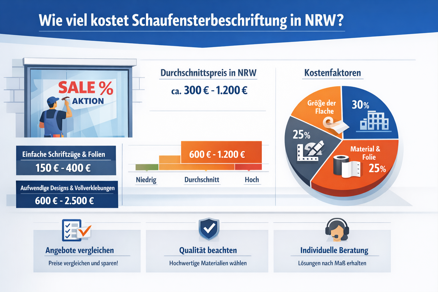 Professional infographic for article "Schaufensterbeschriftung NRW: Der komplette Guide für professionelle Schaufenstergestaltung 2026", sec