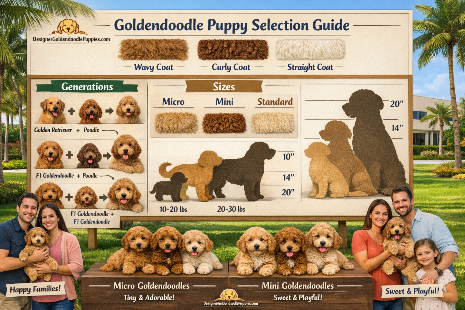 use keyphrases / topics as alt text do not use big paragraphs. Put logo of designergoldendoodlepuppies.com in images as possible where possi