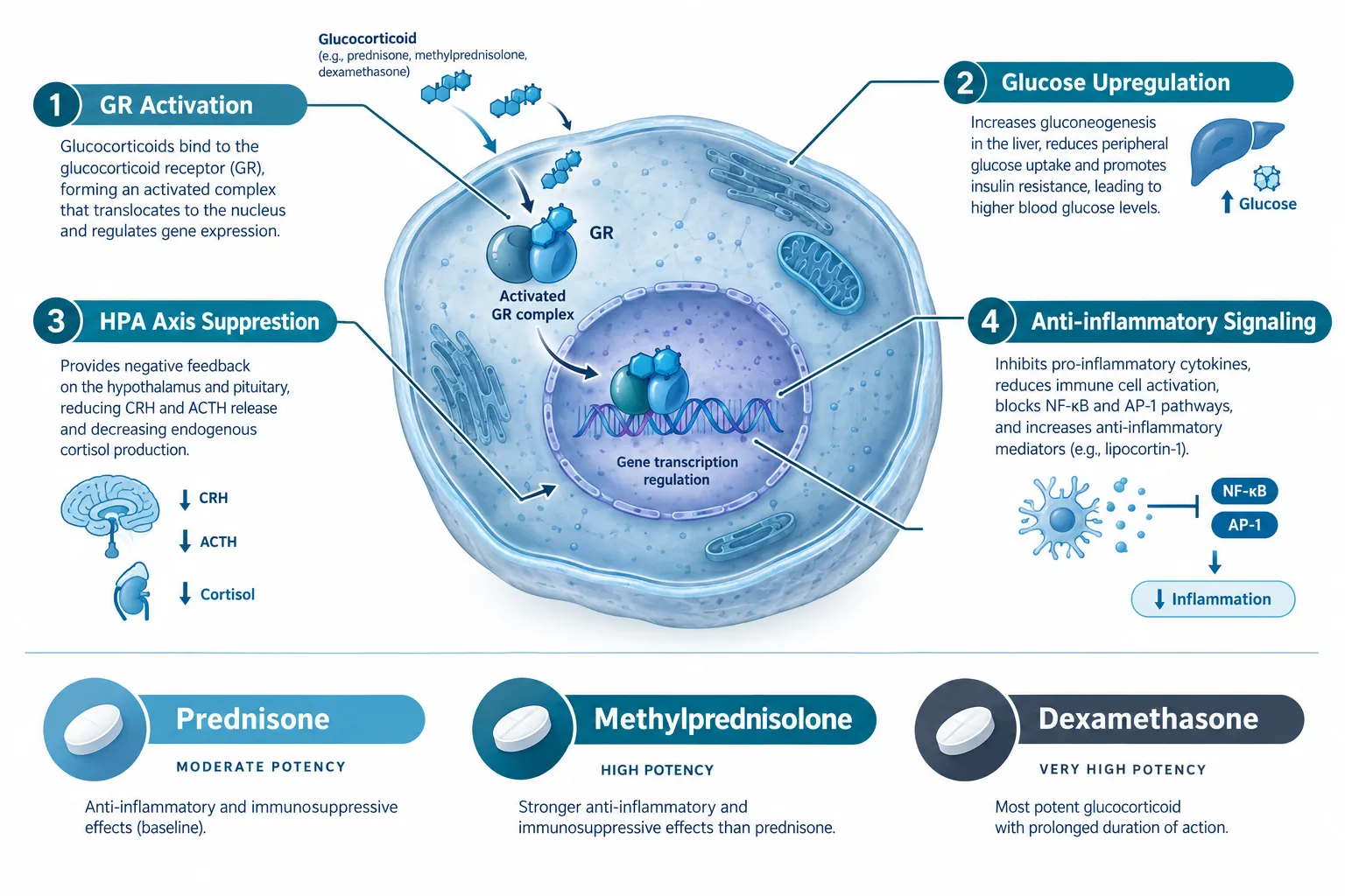 How Glucocorticoids Function as Metabolic Messengers and Confounders