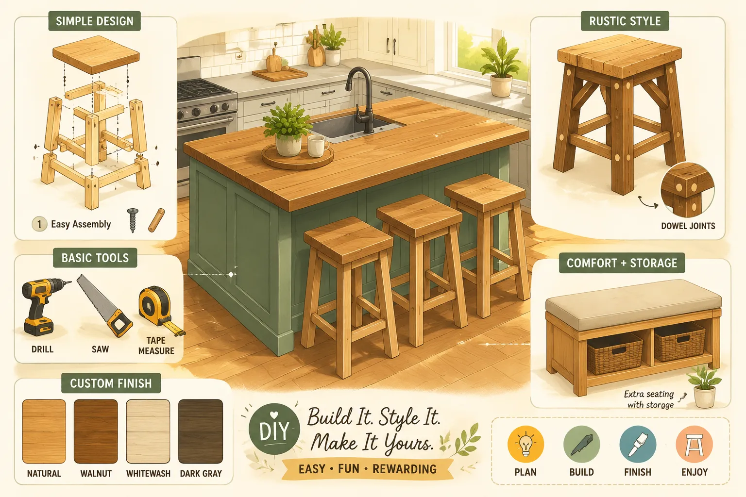 Bar Stools and Counter Seating: DIY-Friendly Purchase Models for Enthusiasts